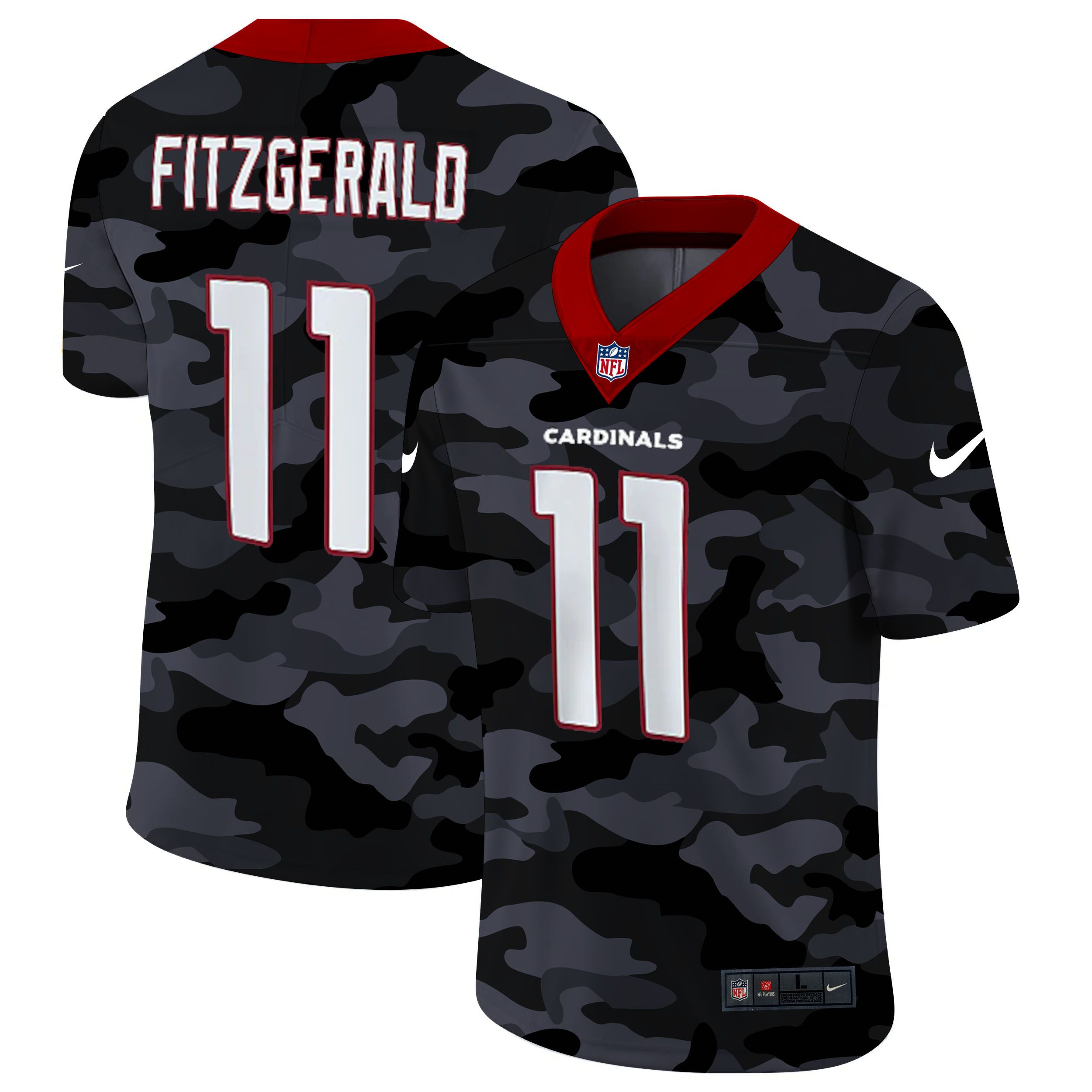 Men Arizona Cardinals #11 Fitzgerald 2020 Nike Camo Salute to Service Limited NFL Jerseys